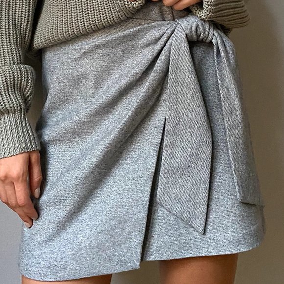 Aritzia Wilfred Wrap-Front Skirt in Gray - Picture 13 of 14